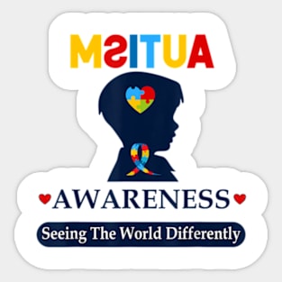 Seeing The World Differently Autism Awareness Sticker